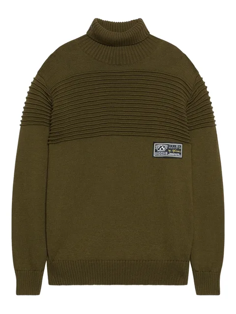 ribbed roll-neck sweater