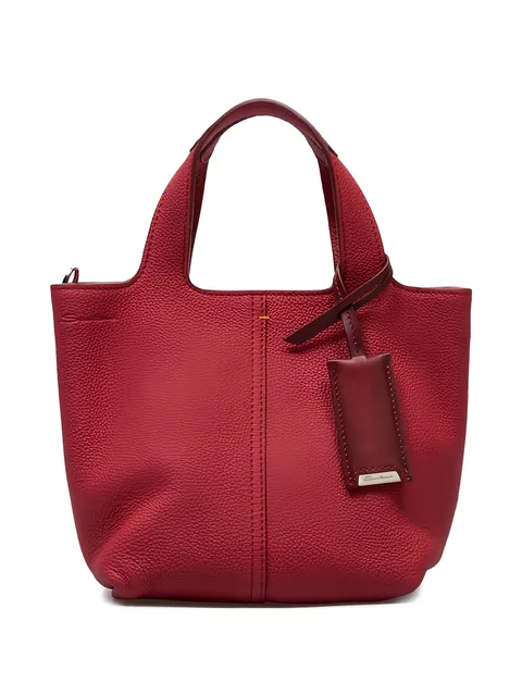 leather top-handle tote bag