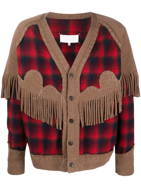 x Pendleton fringe-trim wool cardigan