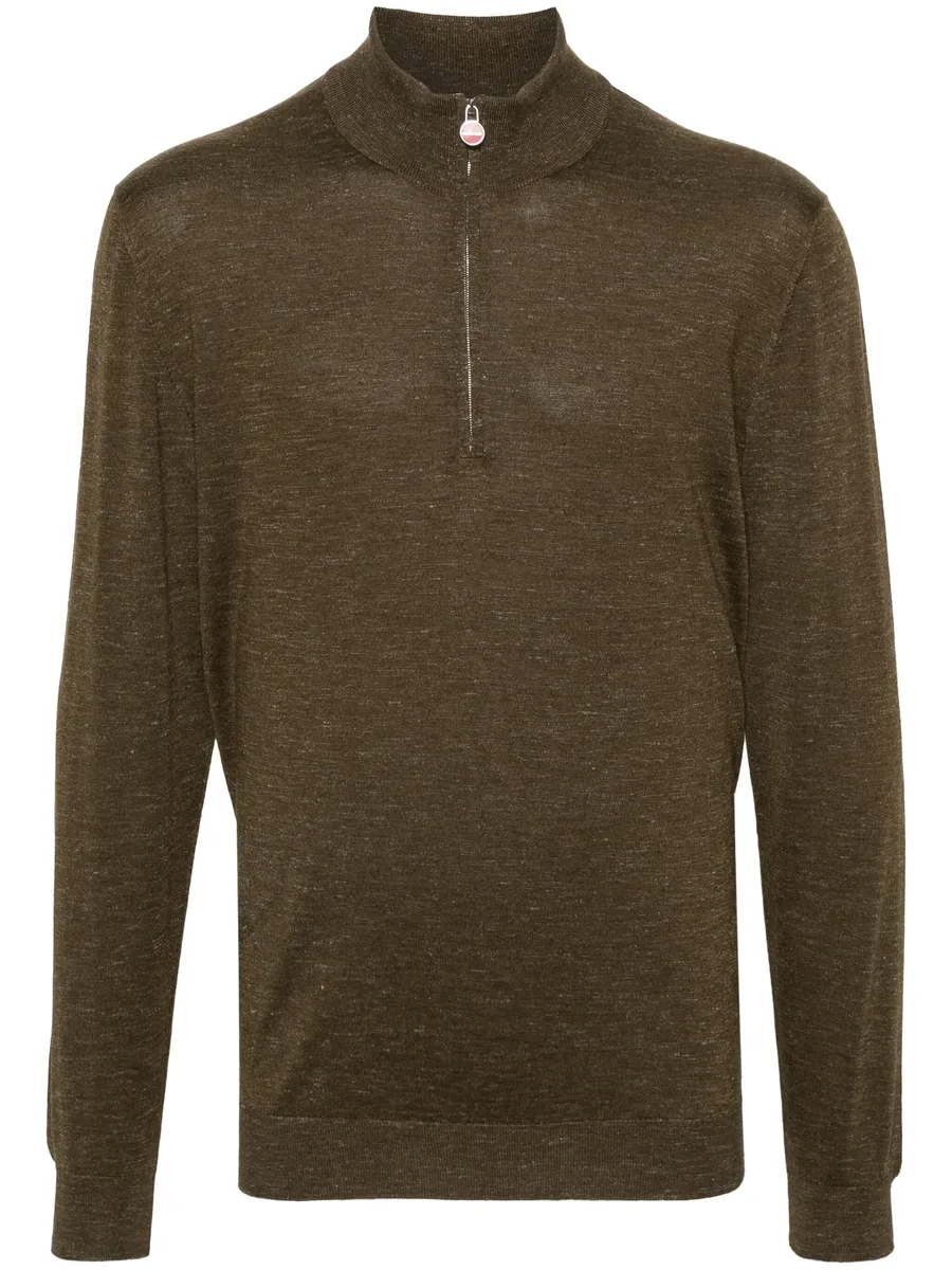 high-neck mélange-effect jumper 2