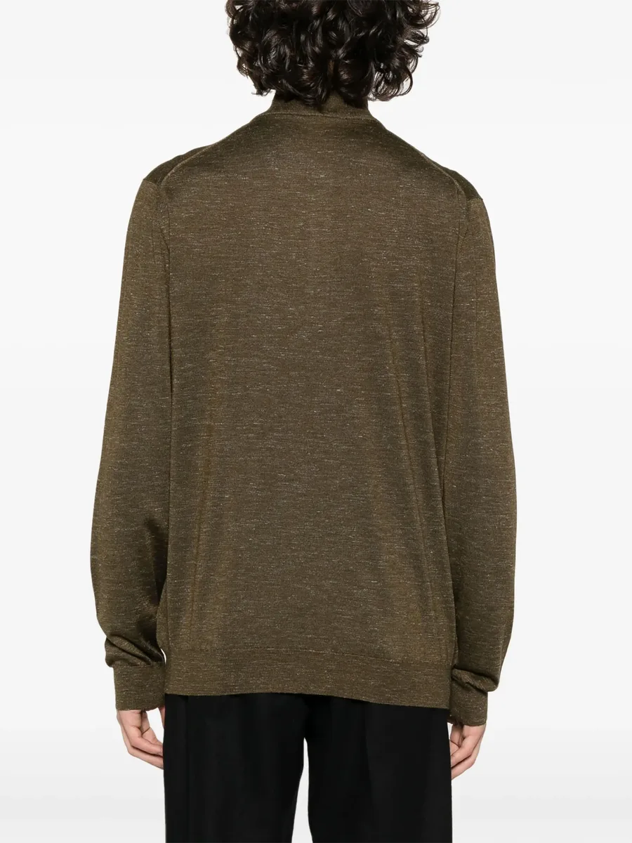 high-neck mélange-effect jumper 8