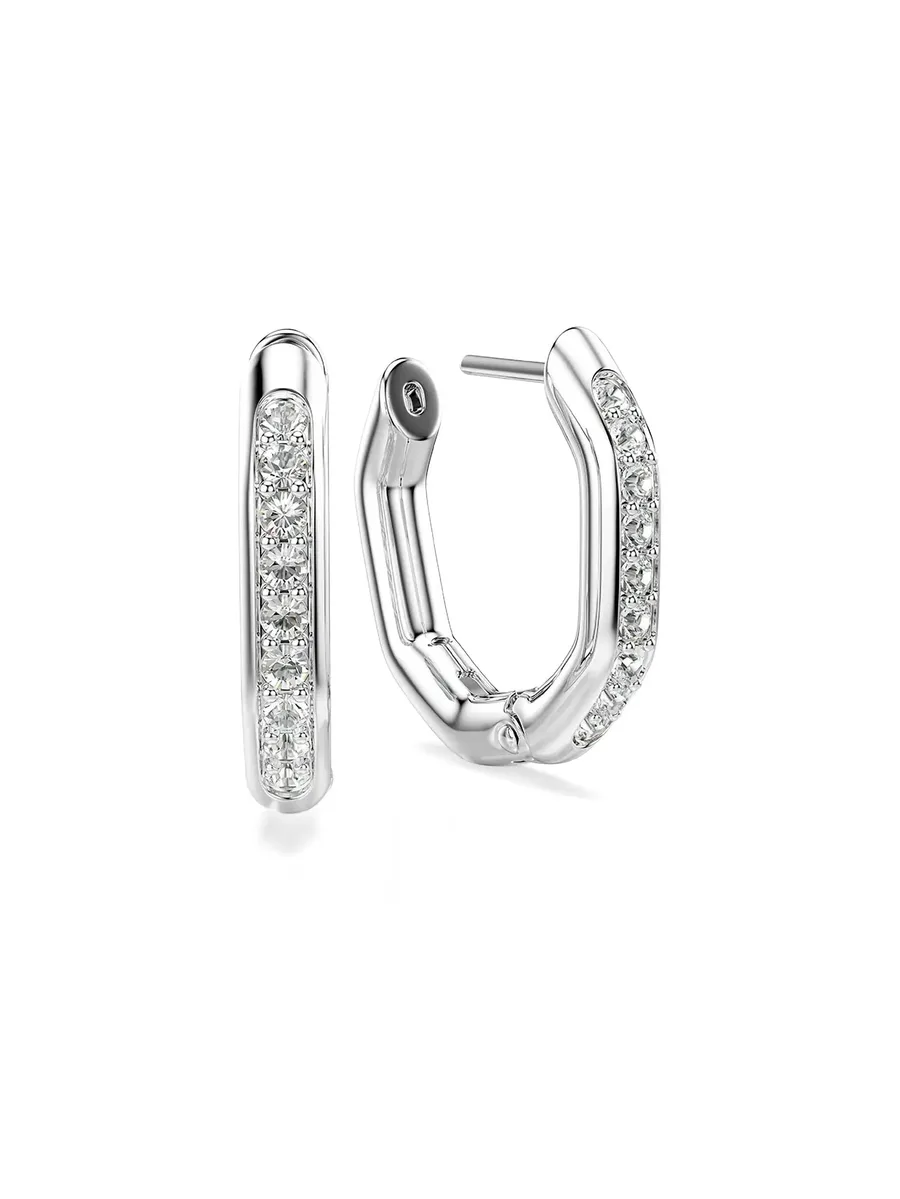 hexagon-cut crystal earrings 3