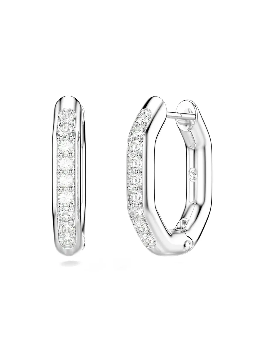 hexagon-cut crystal earrings 5