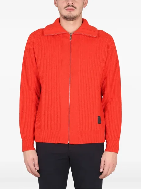 zipped-ribbed knitwear