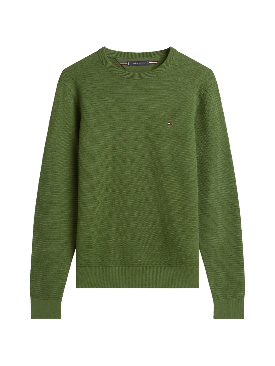 textured crewneck jumper 1