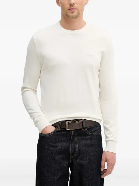 crew-neck logo sweater