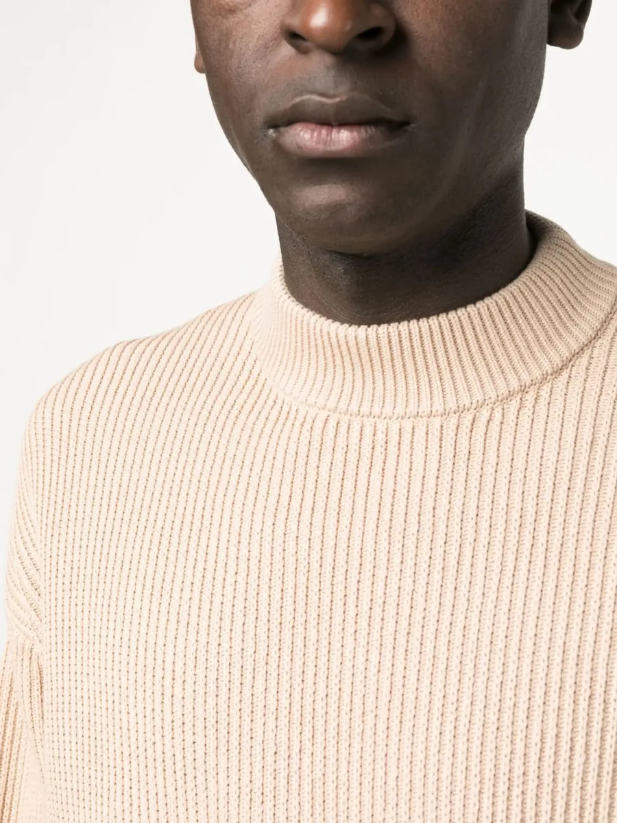 logo-lettering rib-knit jumper 10