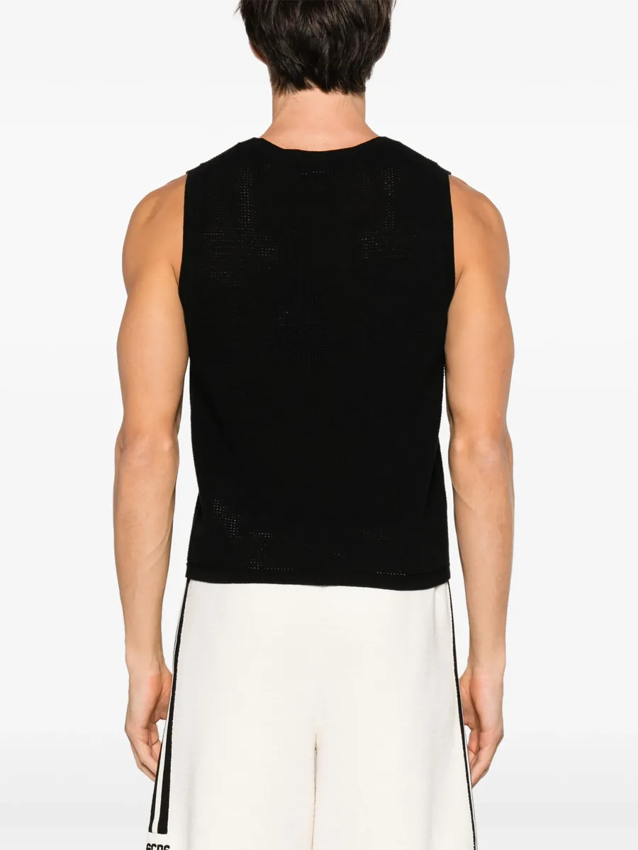 waffle-knit sleeveless jumper 8