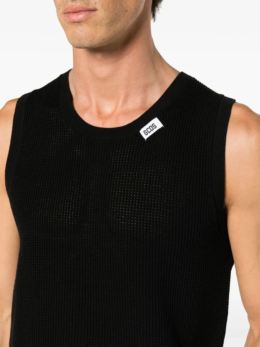 waffle-knit sleeveless jumper 9