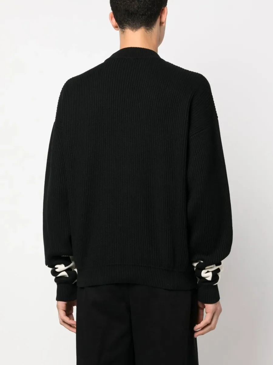 ribbed-knit logo-print jumper 8