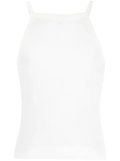 Bumpy Contrast mesh tank top