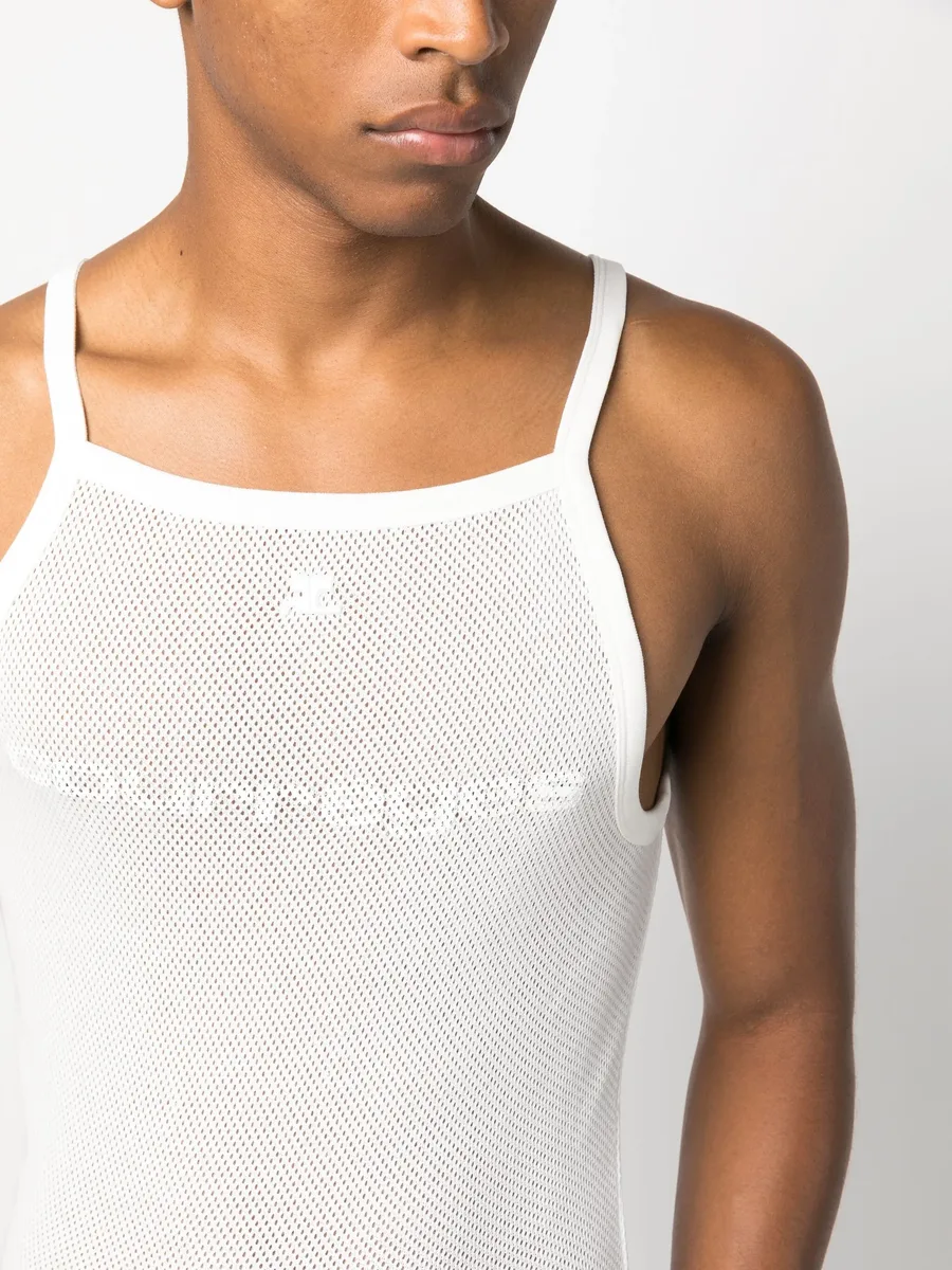 Bumpy Contrast mesh tank top 9