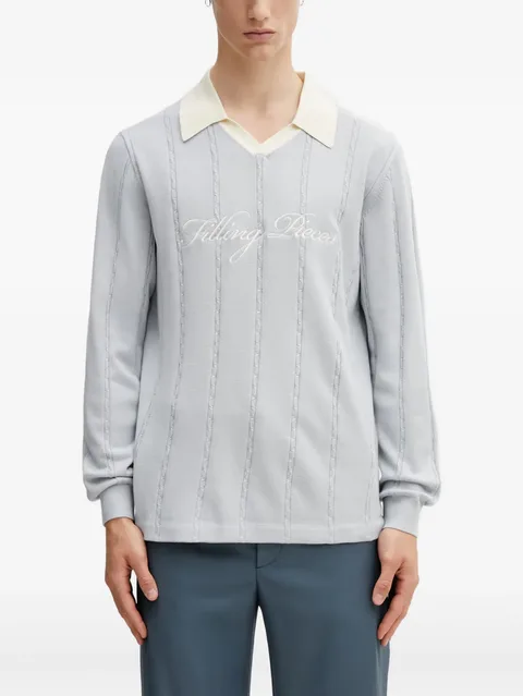 cable-knit embroidered sweatshirt