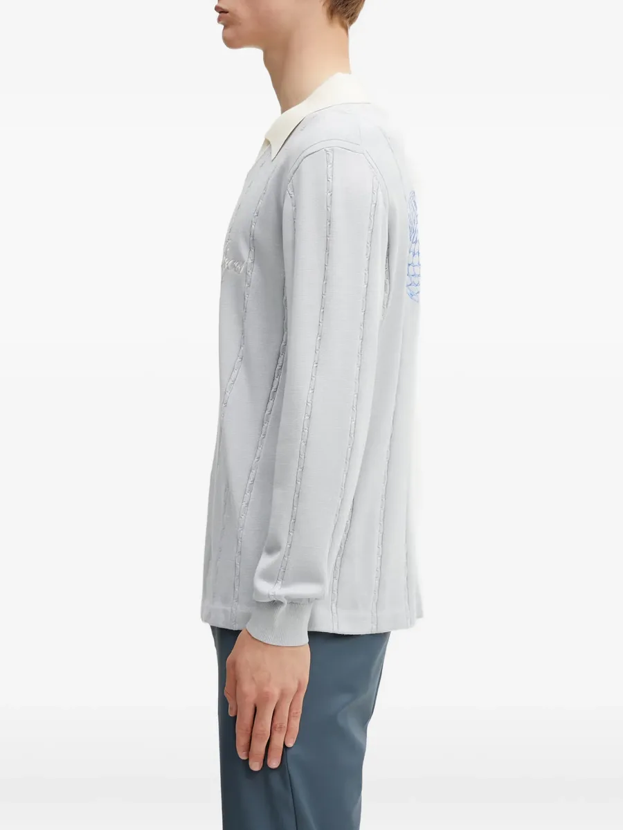 cable-knit embroidered sweatshirt 3