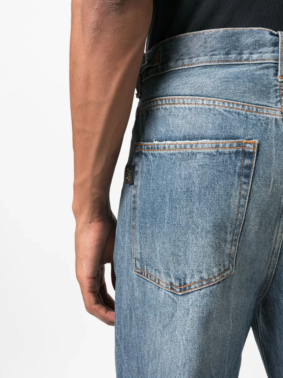 straight-leg cotton jeans 10
