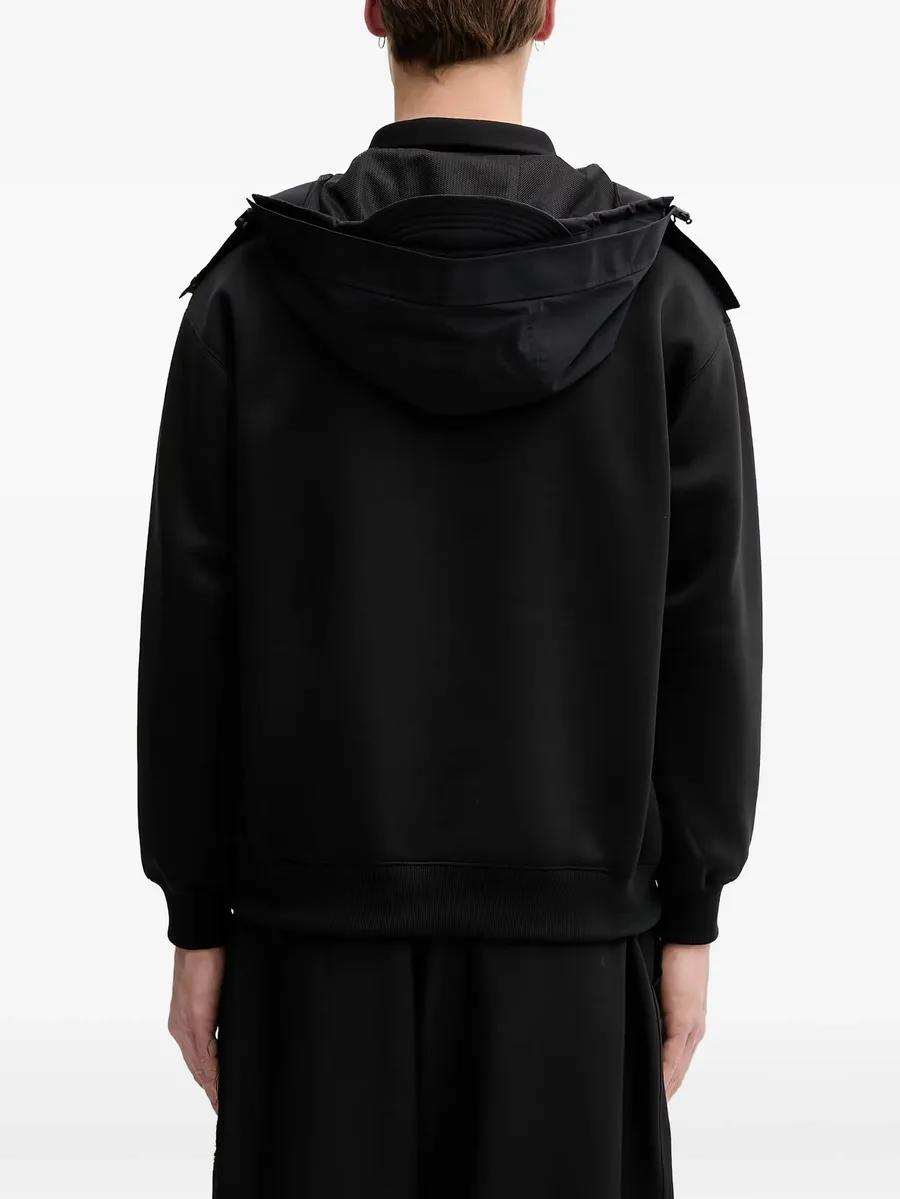 logo-print detachable-hood hoodie 5