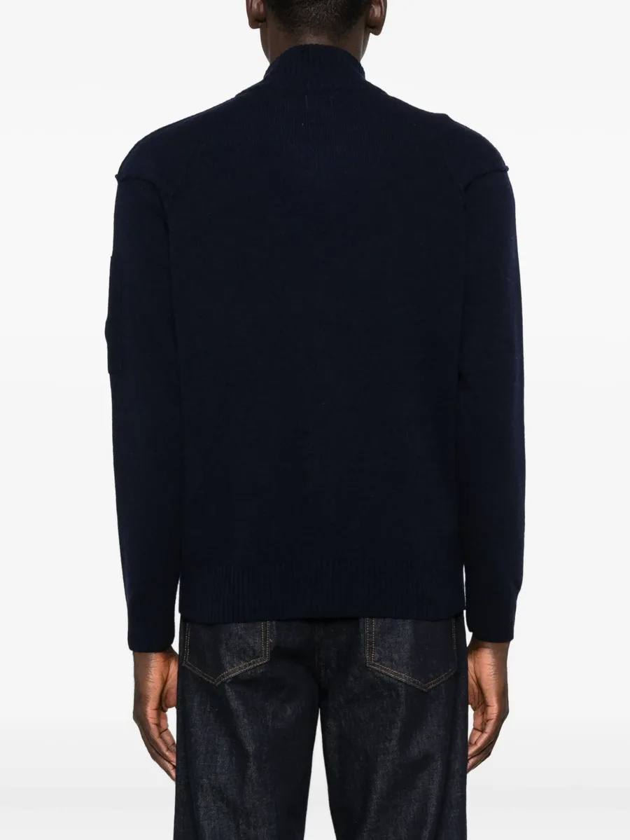 lambswool zip-front cardigan 7