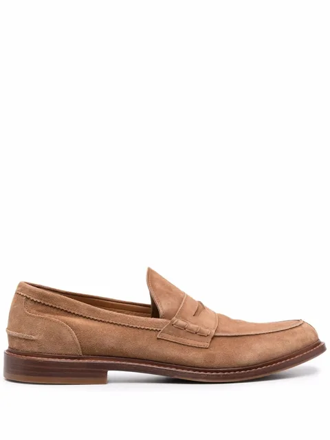 suede penny loafers