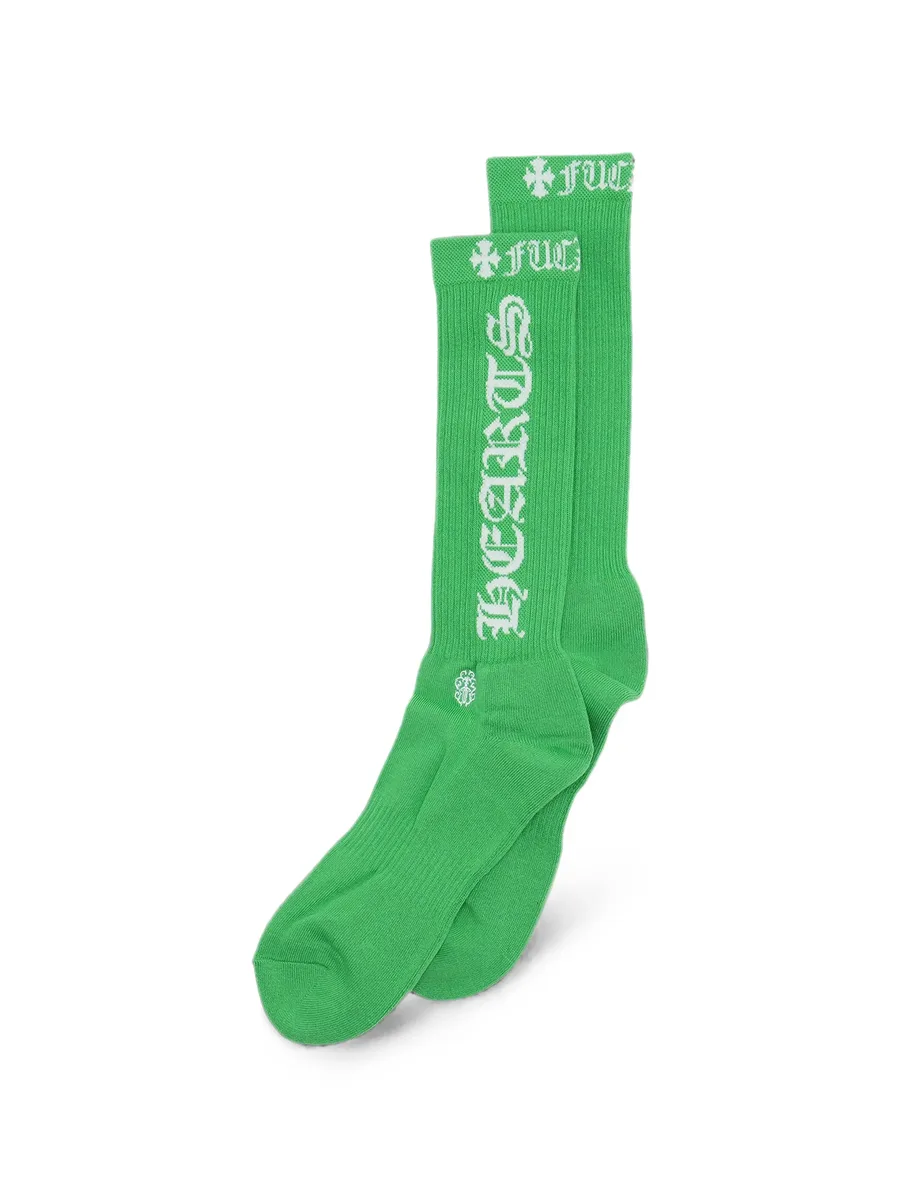 logo-intarsia ribbed-knit socks 4