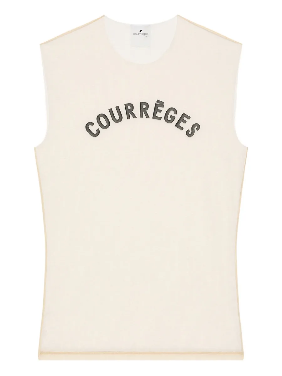 logo-print sleeveless top 2