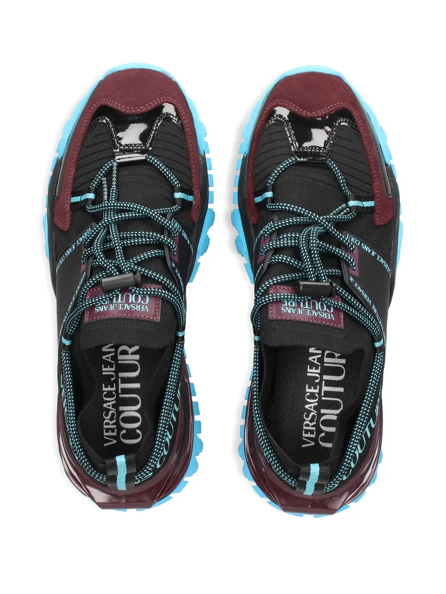 lace-up panelled sneakers 5