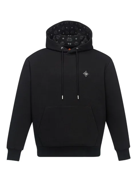 Essential Ponte logo-patch hoodie