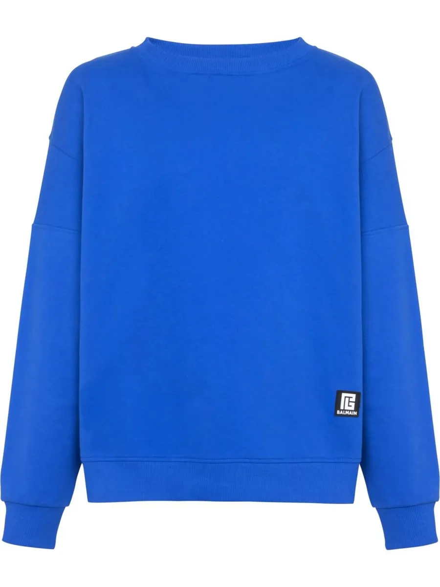 logo-patch cotton sweatshirt 2