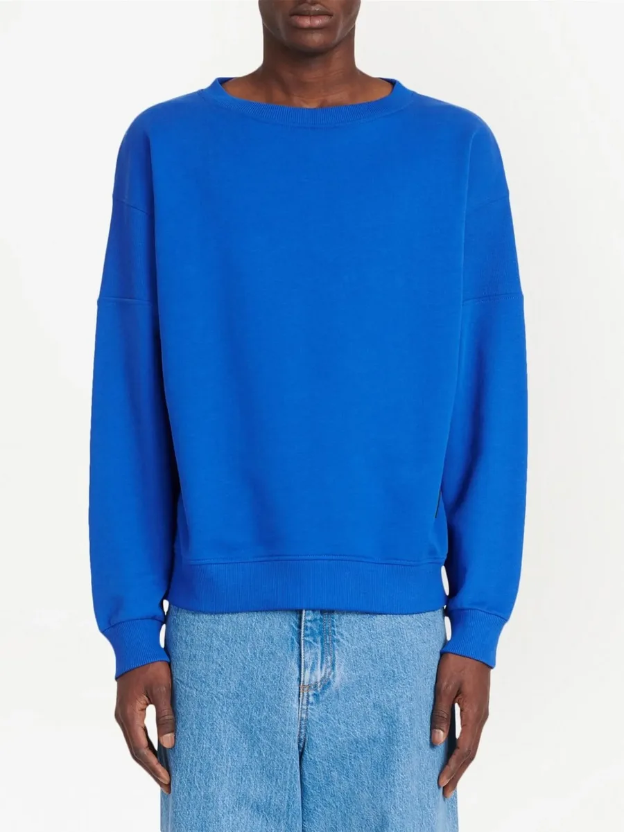 logo-patch cotton sweatshirt 6