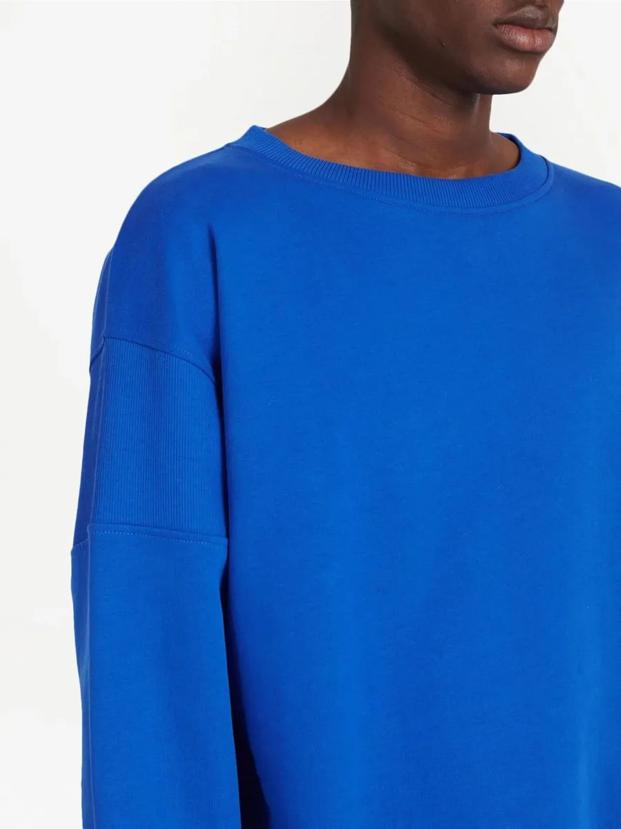 logo-patch cotton sweatshirt 10