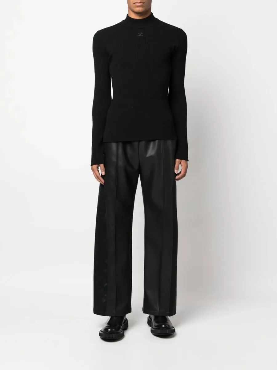 logo-embroidered ribbed-knit jumper 3