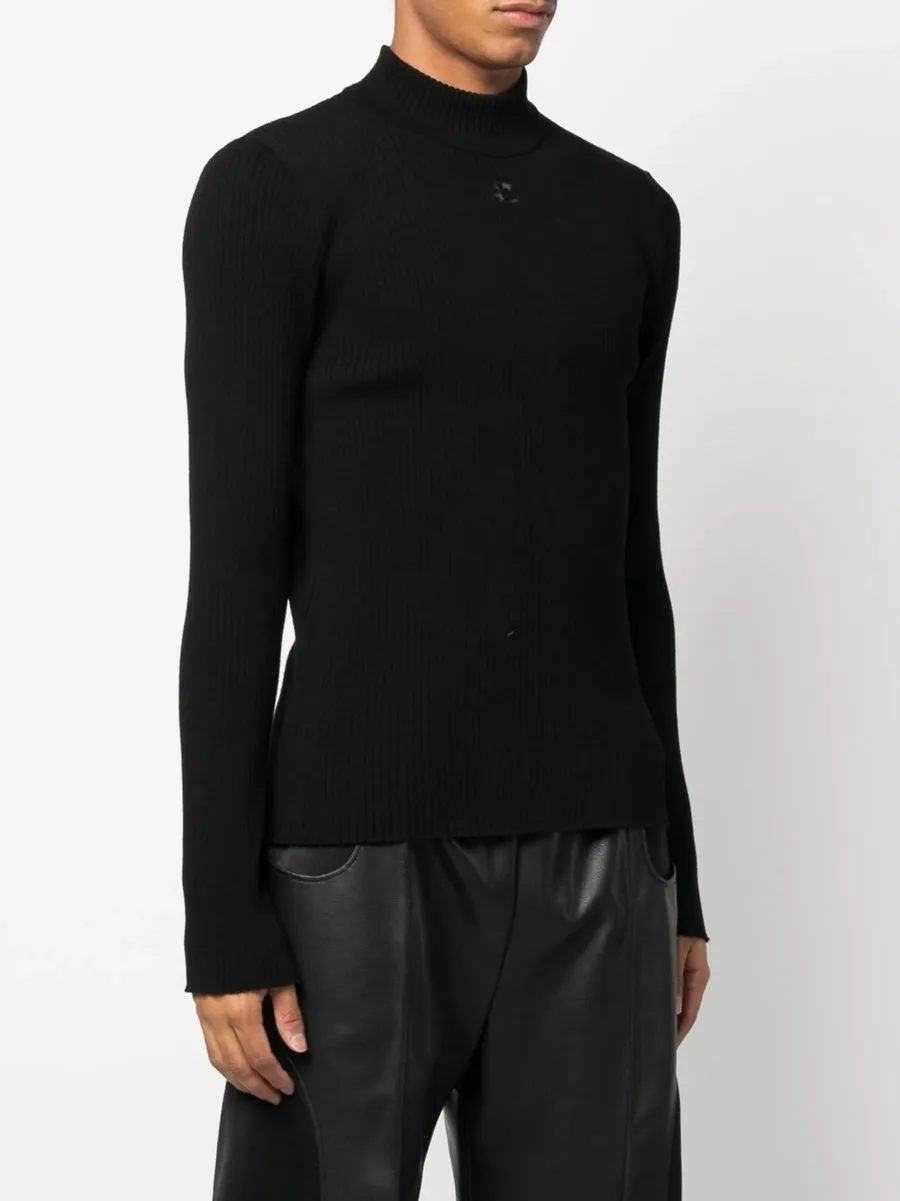 logo-embroidered ribbed-knit jumper 6