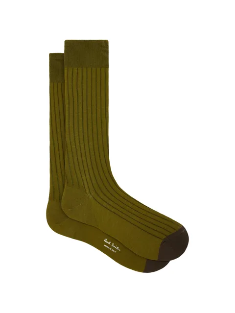 ribbed-knit socks