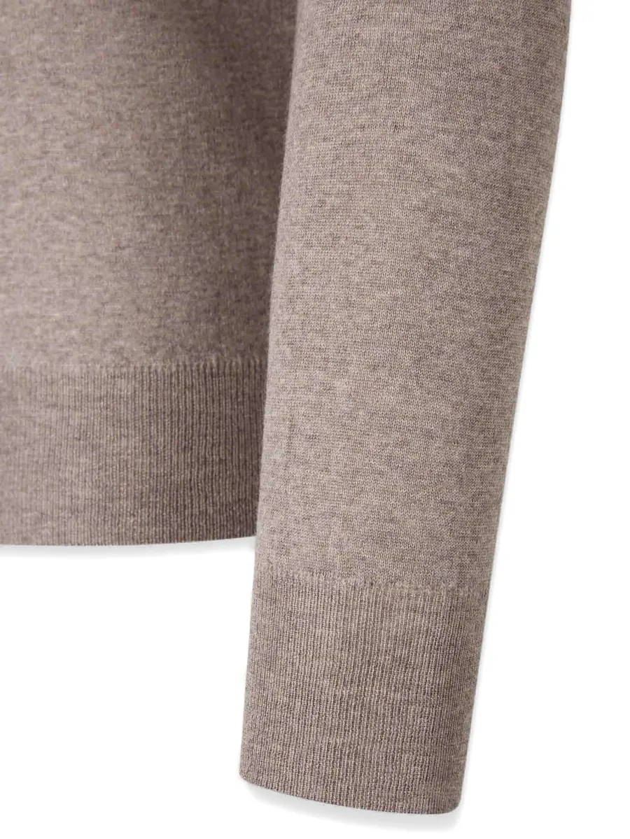 high-neck zip-front cardigan 8