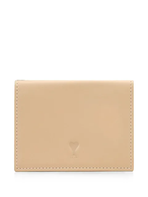 cowhide-leather tri-fold wallet with Ami de Coeur