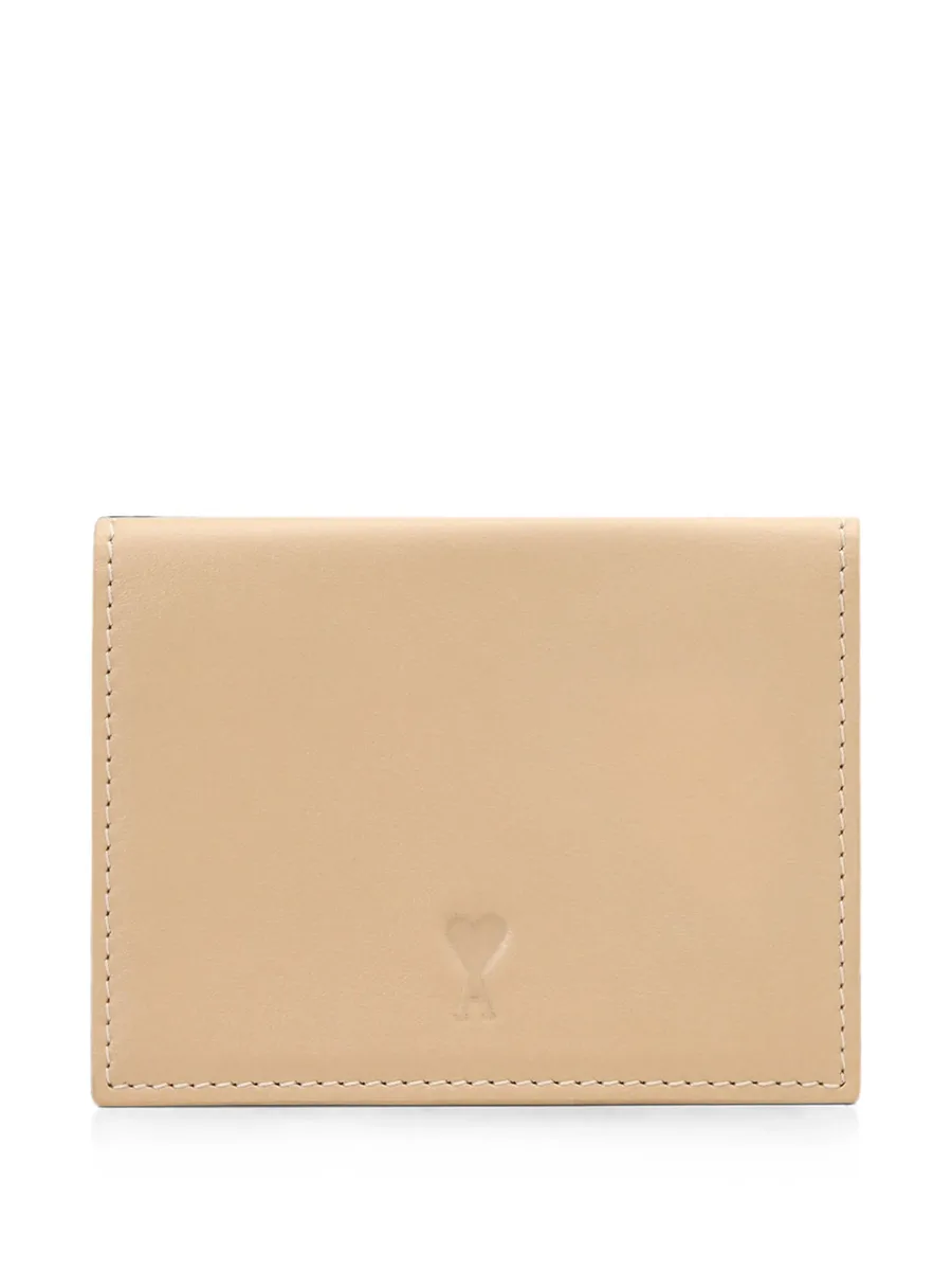 cowhide-leather tri-fold wallet with Ami de Coeur 2