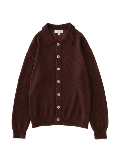 Hamto polo collar cardigan