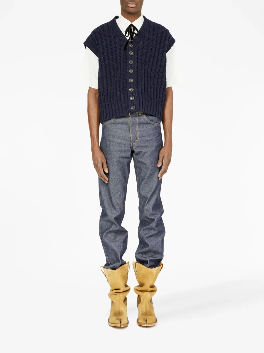 ribbed-knit wool vest 3