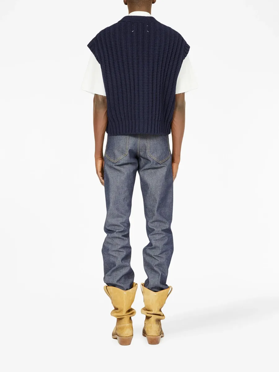 ribbed-knit wool vest 5
