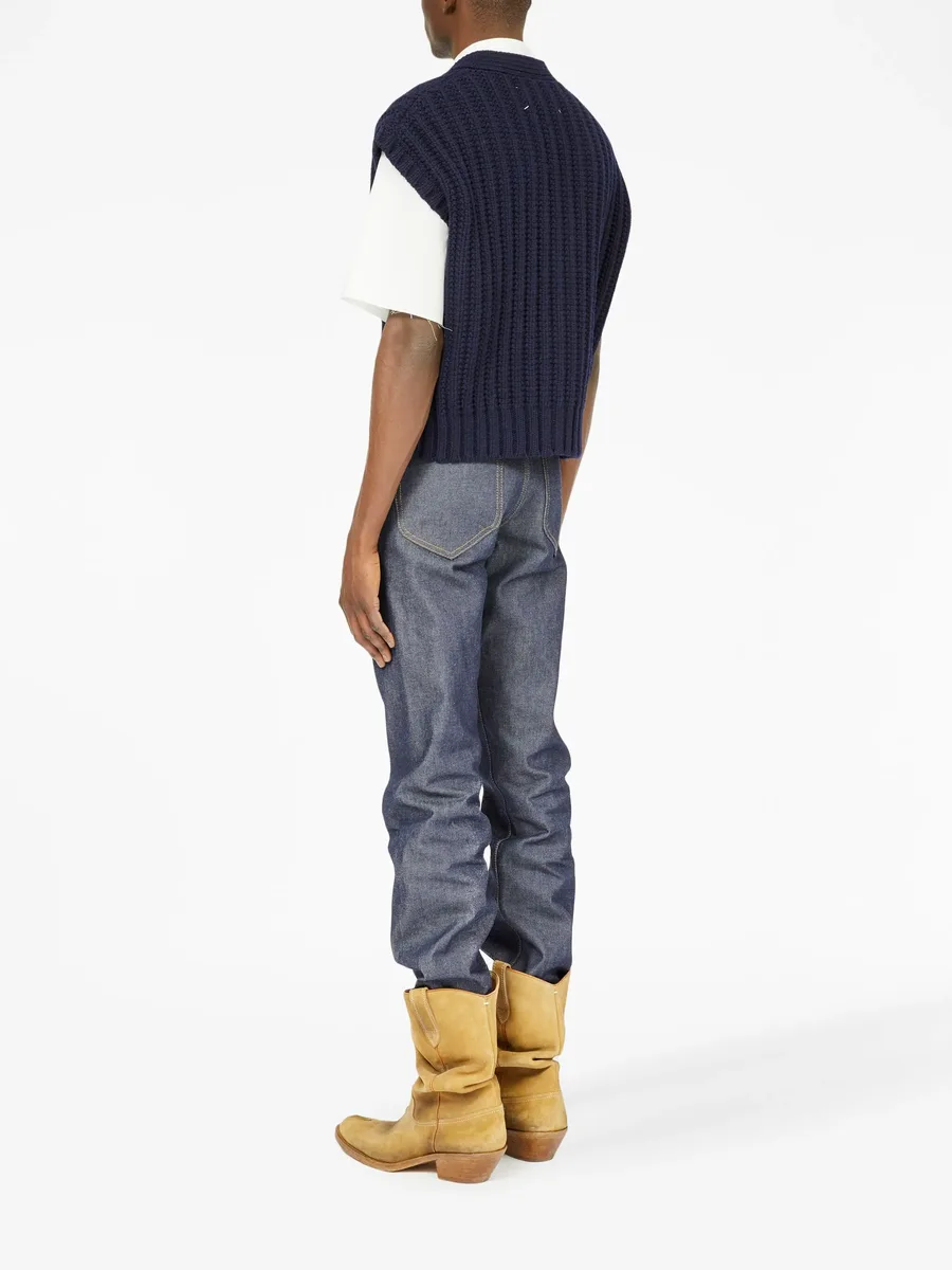 ribbed-knit wool vest 7
