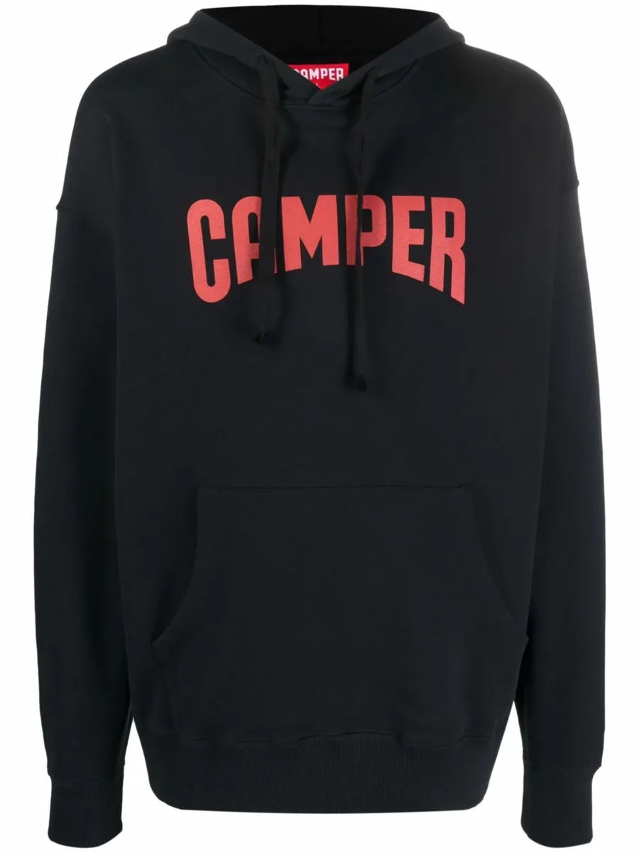 logo-print pullover hoodie 1