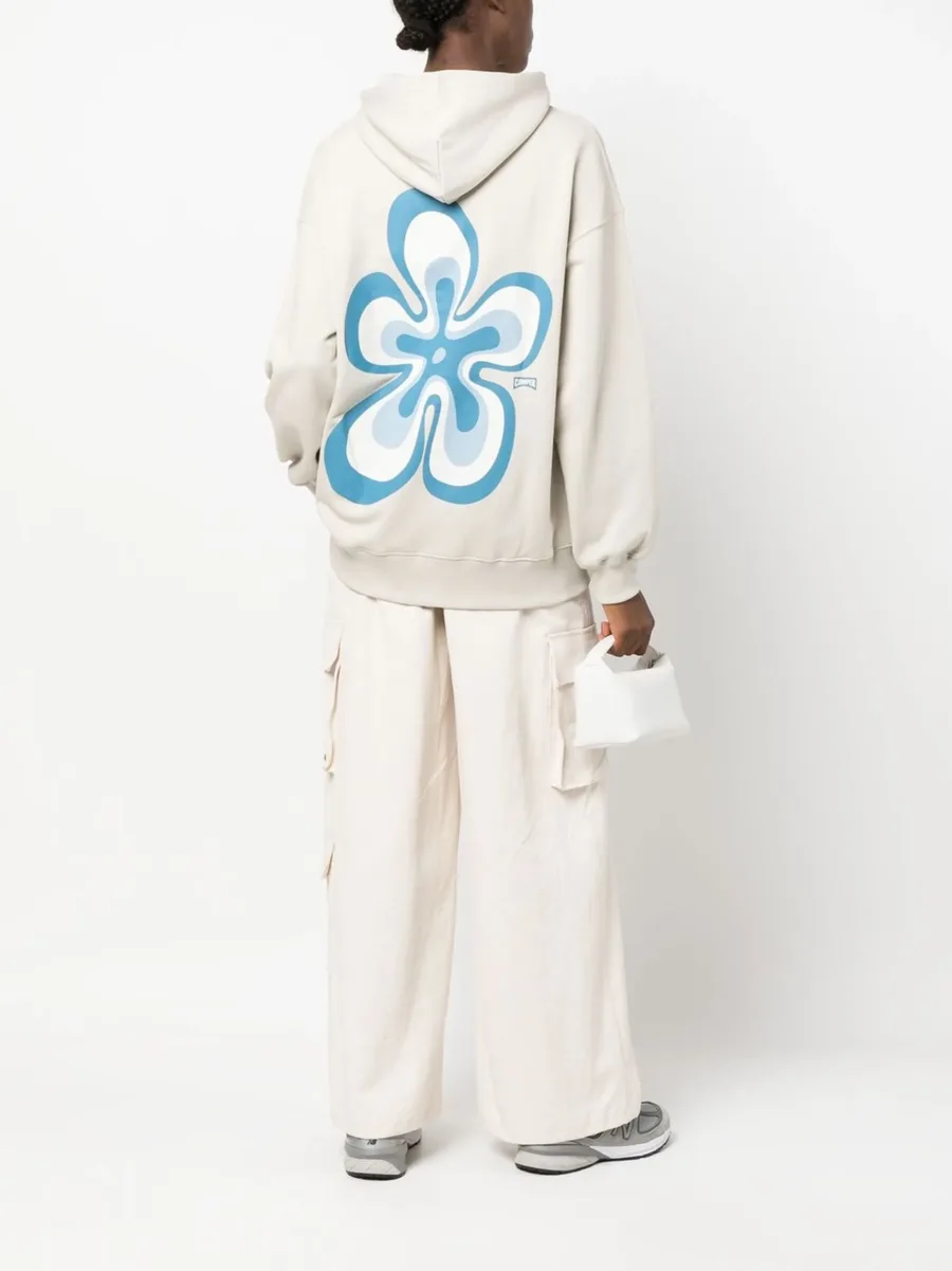 floral print cotton hoodie 5