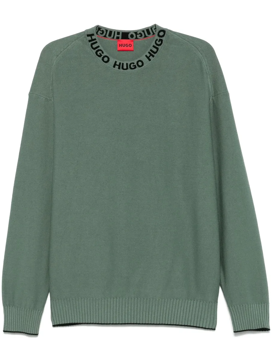 logo-collar sweater 2