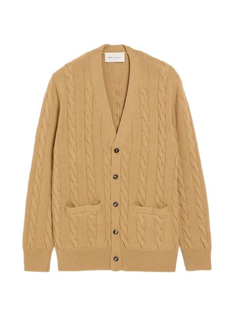 wool and cotton cable-stitch cardigan