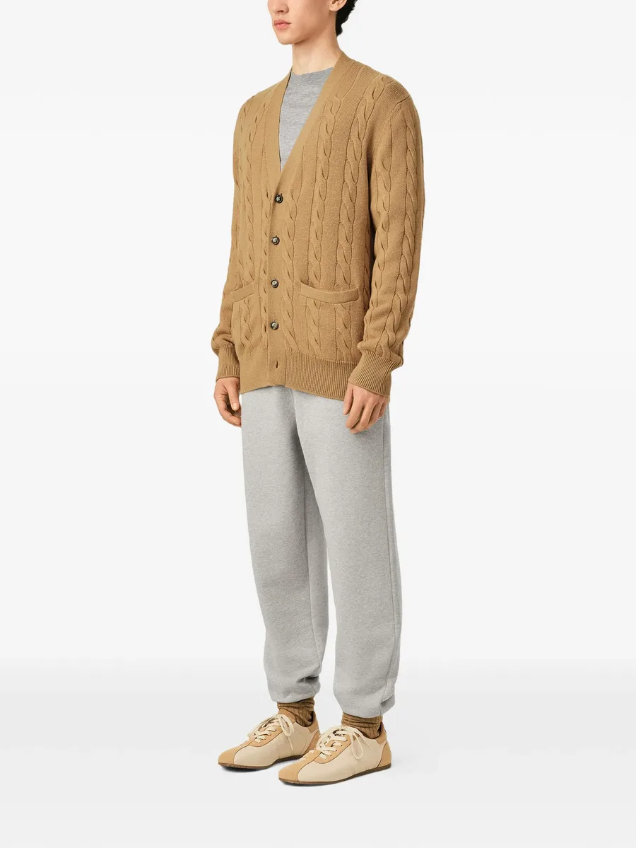 wool and cotton cable-stitch cardigan 6