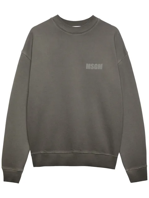 logo-print cotton sweatshirt