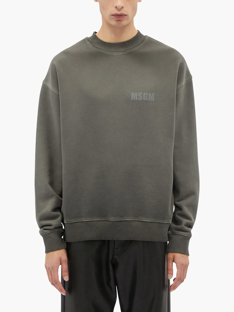 logo-print cotton sweatshirt 5