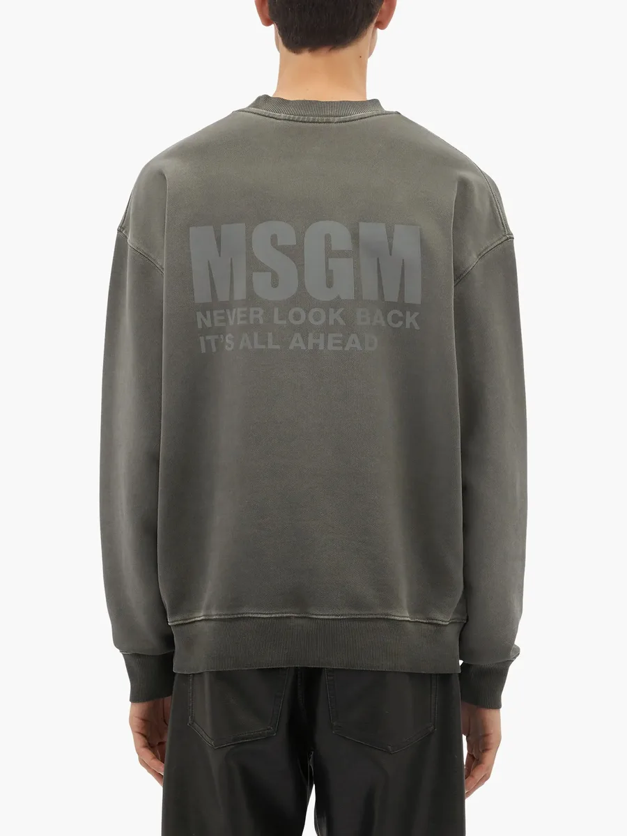 logo-print cotton sweatshirt 8
