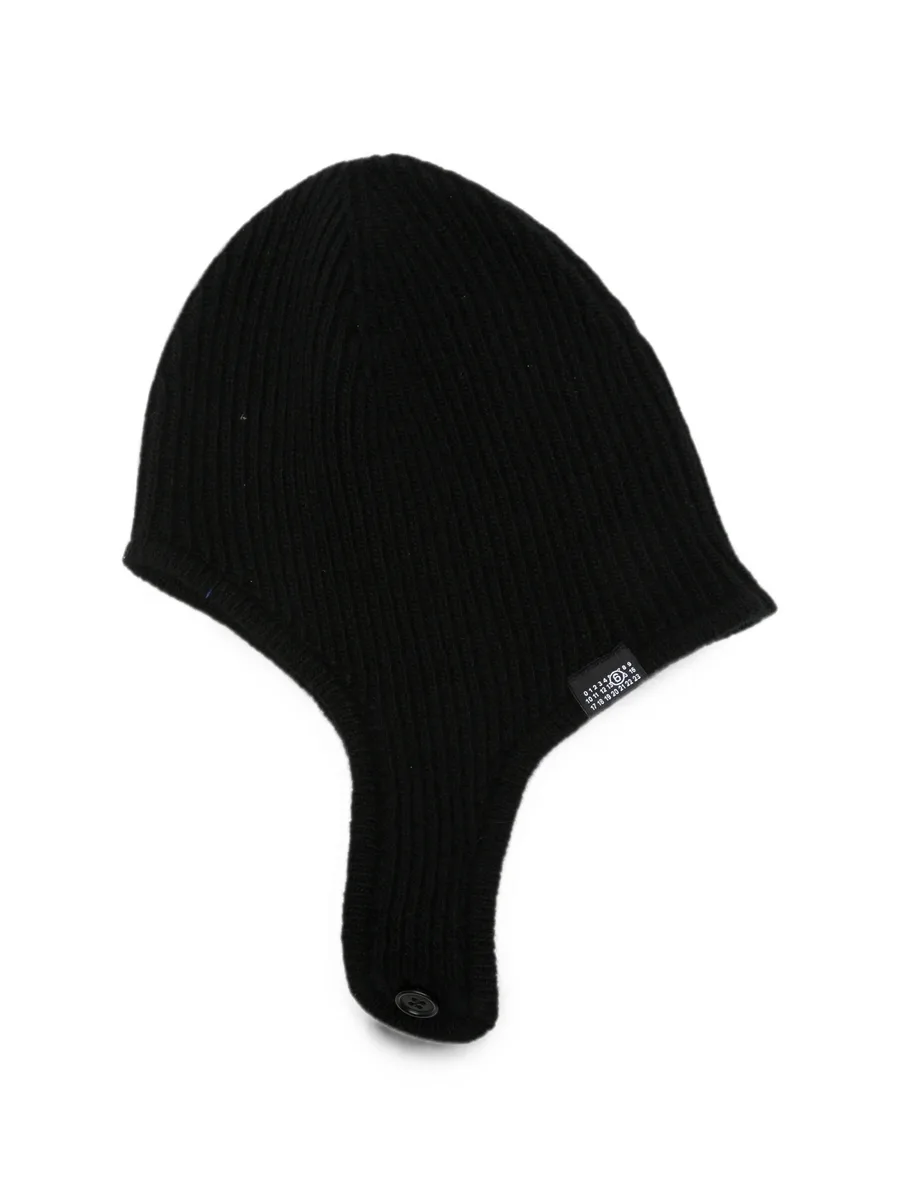 ribbed-knit ear-flap hat 2
