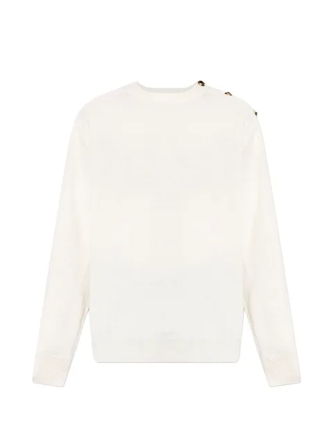 button-detail long-sleeve sweater