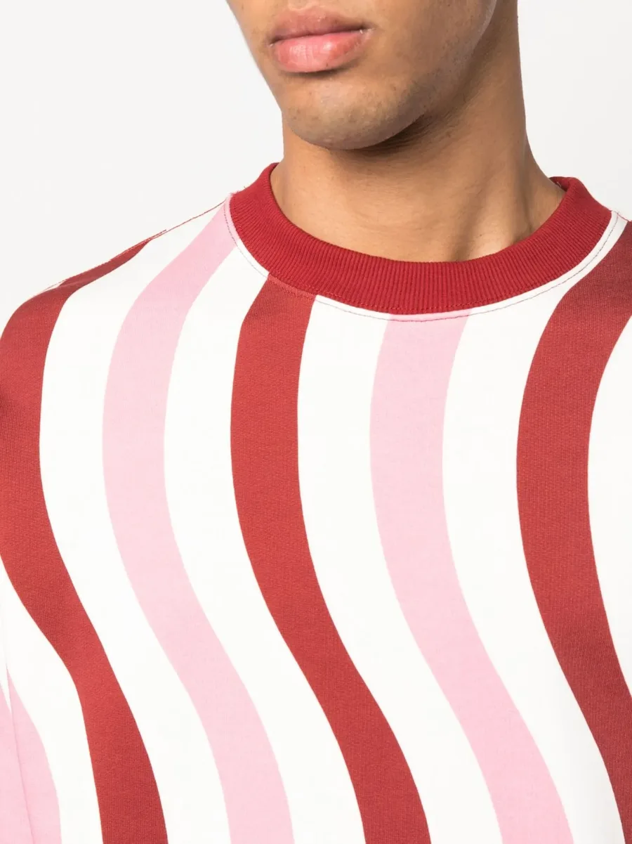 wave-print cotton sweatshirt 11
